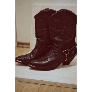 Vintage Ladies Dingo Black Cowgirl Boots